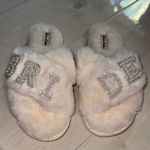 BRAND NEW Cream Bridal Slippers